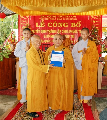 Kiên Giang: Thành lập chùa Phước Thành và bổ nhiệm Ban Trụ trì ảnh 2 bnpt-09.JPG