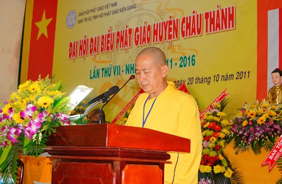 Kiên Giang: Đại hội đại biểu Phật giáo huyện Châu Thành lần thứ VII (2011-2016) ảnh 8