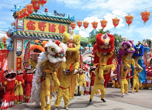 Những năm gần đây, múa sư tử đã trở thành một hoạt động không thể thiếu tại thành phố Phan Thiết, tỉnh Bình Thuận trong ngày Tết Nguyên đán, Tết Trung thu và ngày lễ Nghinh Ông. Đây là hình ảnh của đoàn múa sư tử Quảng Đông – một trong 8 đoàn biểu diễn tốt nhất ở thành phố. Múa sư tử ở Việt Nam qua ống kính du khách nước ngoài