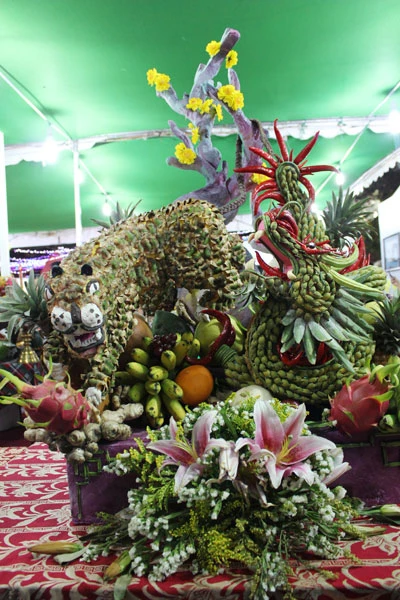 Độc đáo trái cây hóa rồng năm Nhâm Thìn ảnh 6