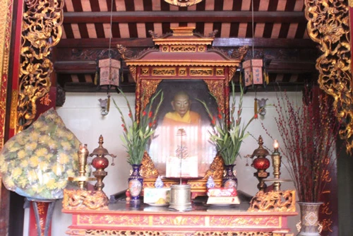 Pho tượng thiền sư Như Trí hiện được bảo quản trong hòm kính và được đặt ở nhà Tổ.
