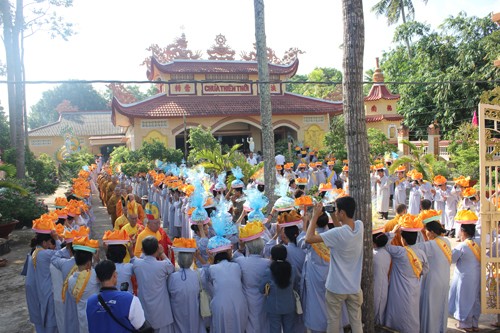 1.000 Phật tử tham dự Lễ Vu lan ở chùa Thiên Thới ảnh 1 Chua Thien Thoi Vu lan 4.jpg