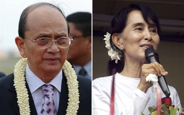 Trao tặng Giải thưởng Trần Nhân Tông về Hòa giải ảnh 1 Thein-Sein-va-Suu-Kyi.jpg