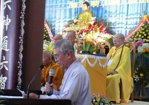 Trang nghiêm tổ chức Đại hội PG Bình Thuận ảnh 4 CS.B_n Tßnh Bßo cßo t_i -h.jpg