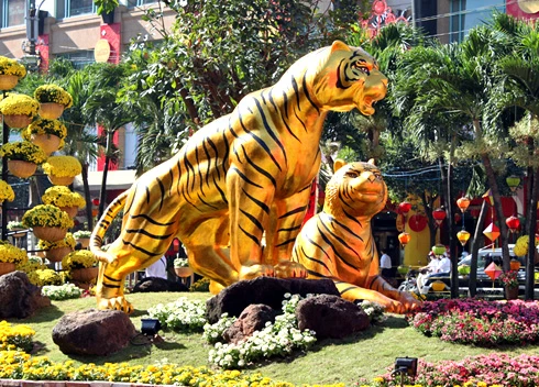 Chùm ảnh đường hoa Nguyễn Huệ qua các năm ảnh 9