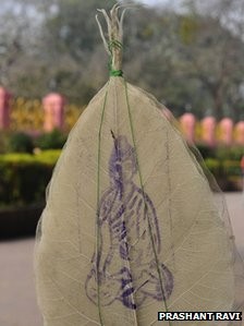 Trẻ em nghèo Ấn Độ kiếm sống bằng lá bồ-đề thiêng ảnh 2 Bo de 2.jpg