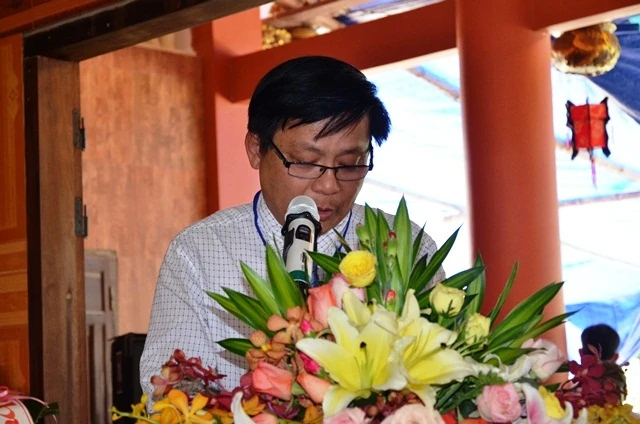 Khánh thành tịnh xá Ngọc Truyền ở đảo Cù Lao Chàm ảnh 5 TTT_2045_ Ong LO Ch)i, CT UBMTT TP Hoi An phat bieu.JPG