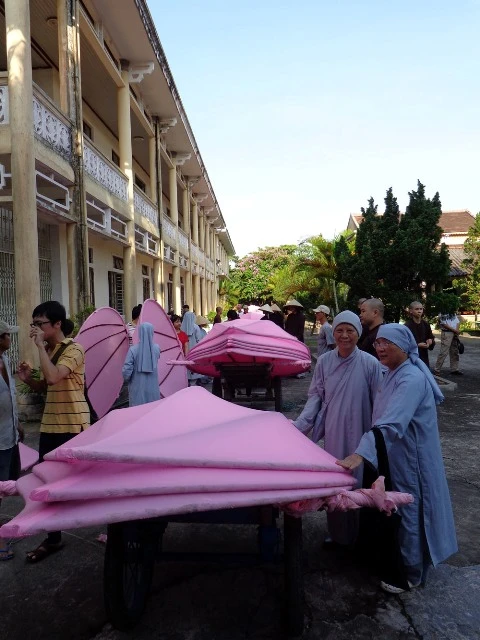 Bảy đóa sen hồng đã "nở" giữa dòng Hương giang ảnh 5 Bảy đóa sen hồng đã "nở" giữa dòng Hương giang ảnh 5