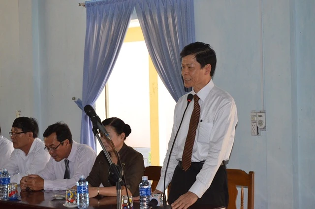 Quảng Nam: Lãnh đạo tỉnh chúc mừng Phật đản BTS ảnh 2 Ong Nguyen Van Sy pho bi thu thuong truc tinh uy phat bieu chuc mung nhan chuyen tham BTS.JPG