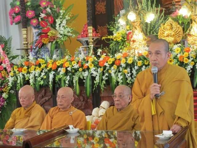 Lễ lạc thành Tổ đường chùa Xá Lợi ảnh 7 HT.Thích Minh Hi_n ban __o t_.JPG