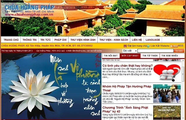 Tránh giả mạo kênh truyền thông chùa Hoằng Pháp ảnh 1 chua HP.jpg