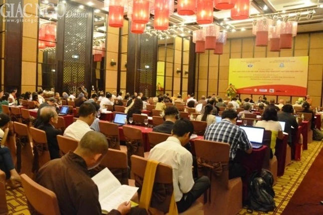 Chùm ảnh: Hội thảo quốc tế Phật giáo châu Á và Việt Nam ảnh 4 Hoi thao (7).jpg