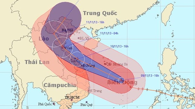 Tối 10-11, bão Haiyan vào vùng biển Thanh Hóa - Hải Phòng ảnh 5 Tối 10-11, bão Haiyan vào vùng biển Thanh Hóa - Hải Phòng ảnh 5