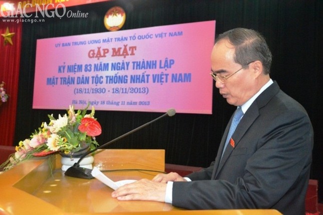 TƯGH chúc mừng Mặt trận Dân tộc thống nhất VN ảnh 2 Bui Hien1.jpg