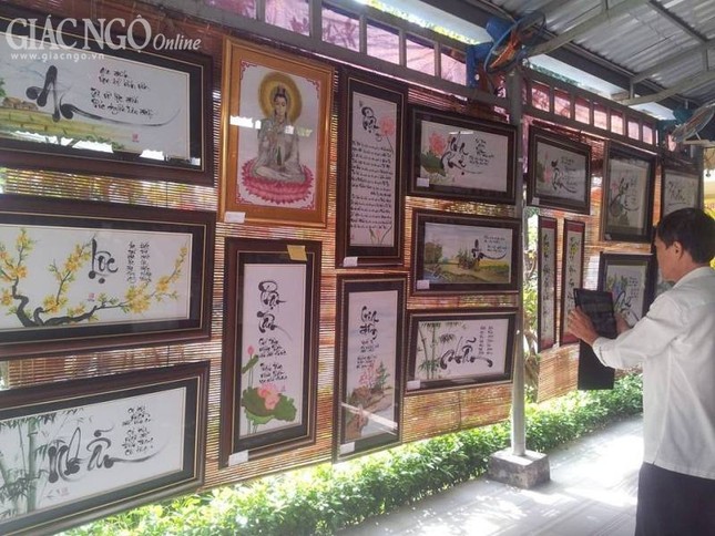 Triển lãm tranh, thư pháp “Xuân an lạc” ảnh 2 Khong gian thu phap.jpg