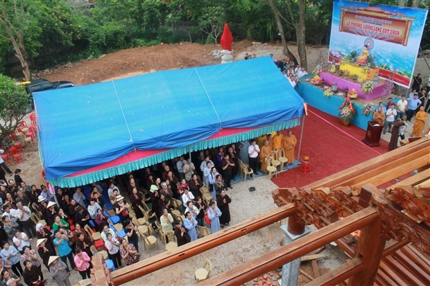 Thanh Hóa: Chùa Khánh Quang làm lễ thượng lương ảnh 4 thuongluong 1.jpg