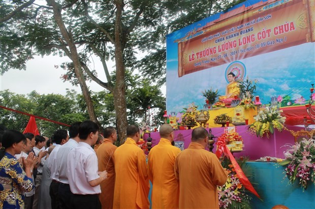 Thanh Hóa: Chùa Khánh Quang làm lễ thượng lương ảnh 2 thuongluong 2.jpg