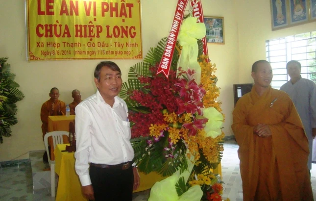 Tây Ninh: Chùa Hiệp Long an vị tôn tượng Phật ảnh 1 hiep long 1.jpg