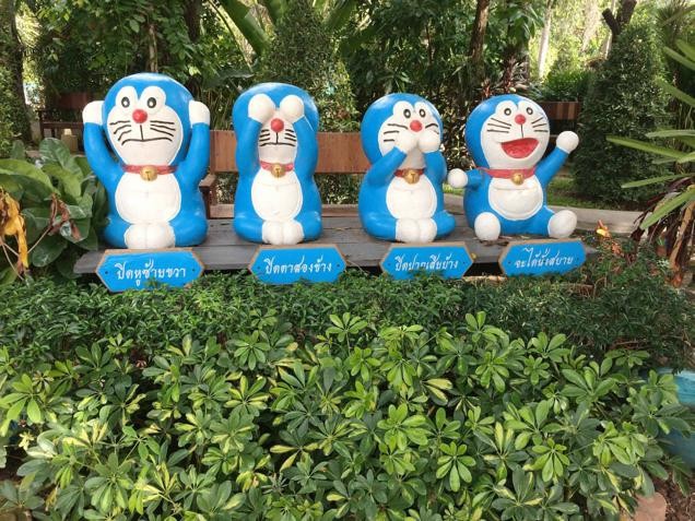 Hình tượng hoạt hình Doraemon được vẽ trong chùa ảnh 6 a vch 1.jpg