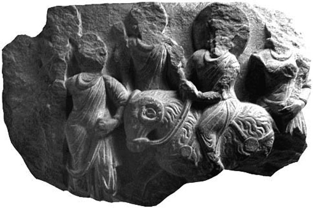 Ghi nhận về hình tượng Dê
trong Phật điển ảnh 1 hinh 1, thai tu cuoi de di hoc, gandhara, the ky 2-3-x.jpg