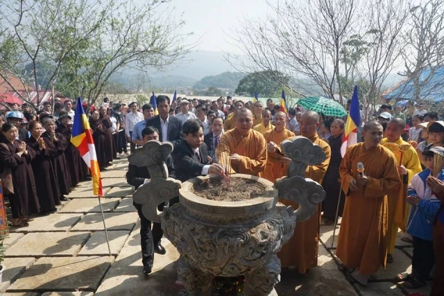 Ra mắt BTS GHPGVN H.Lang Chánh tại hội chùa Mèo ảnh 6 anh thanh hoa 6.jpg