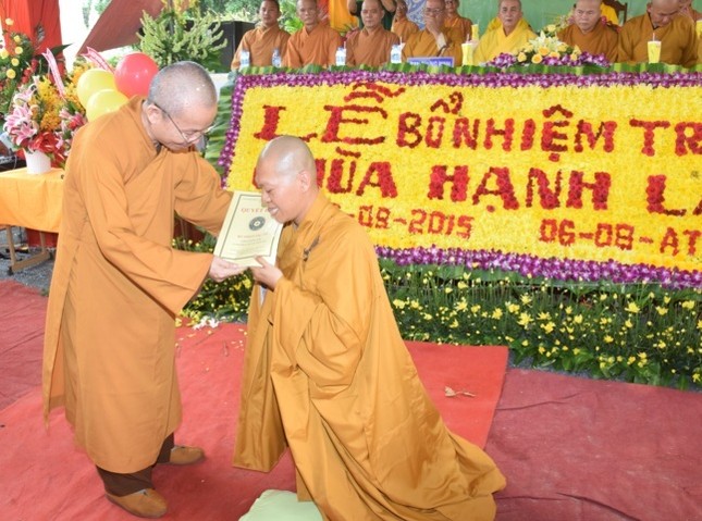 Tây Ninh: Bổ nhiệm trụ trì chùa Hạnh Lâm ảnh 1 a tn 3.jpg