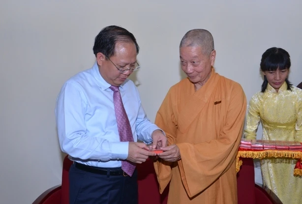 Lãnh đạo TP.HCM thăm, chúc mừng Báo Giác Ngộ ảnh 6 anh tham 9.JPG