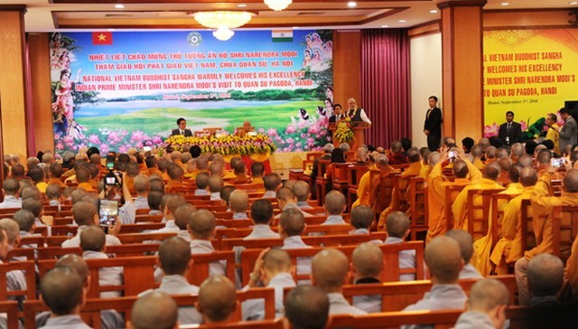 Hà Nội: Thủ tướng Ấn Độ lễ Phật, thăm Trụ sở TƯGH ảnh 5 tupd013.jpg