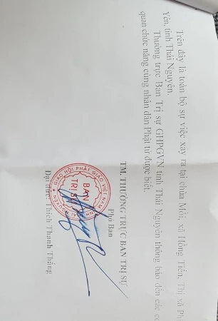      Thông báo của Giáo Hội tỉnh Thái Nguyên