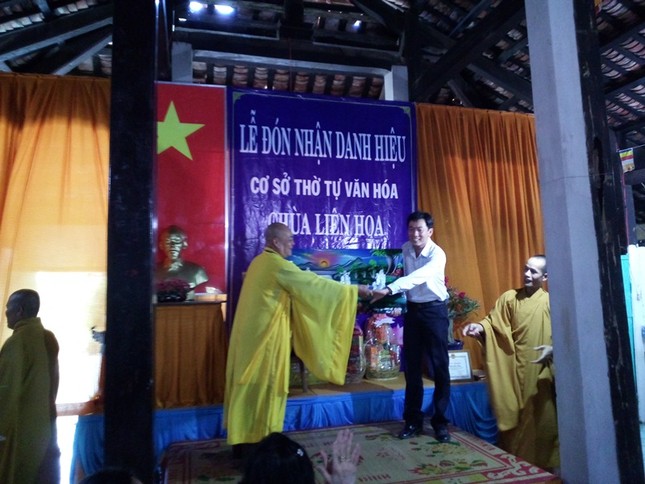 Chùa Liên Hoa nhận danh hiệu cơ sở thờ tự văn hóa ảnh 1 1 lien hoa.jpg