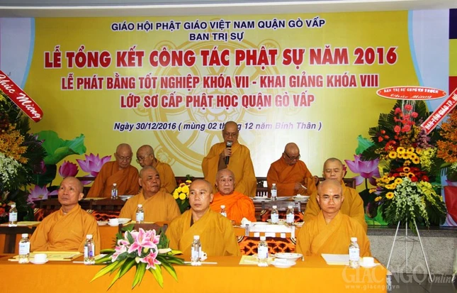 Phật giáo quận Gò Vấp tổng kết Phật sự năm 2016 ảnh 11 12gv.jpg