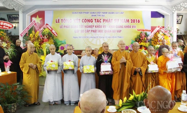 Phật giáo quận Gò Vấp tổng kết Phật sự năm 2016 ảnh 8 9gv.jpg