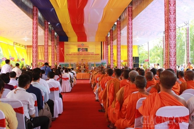 Đặt đá xây dựng Học viện Phật giáo Nam tông Khmer ảnh 19 6.jpg