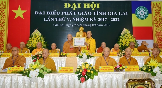 Trang nghiêm tổ chức Đại hội Phật giáo tỉnh Gia Lai ảnh 13 H14.jpg