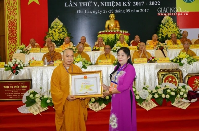 Trang nghiêm tổ chức Đại hội Phật giáo tỉnh Gia Lai ảnh 15 H16.jpg