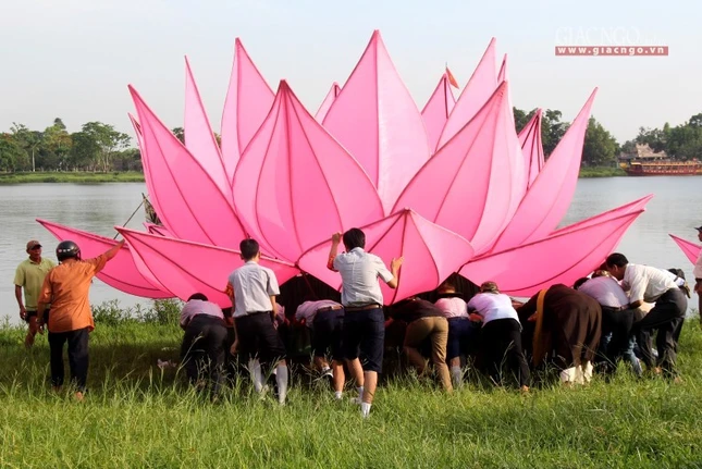 TT-Huế: Hạ thủy 7 hoa sen trên sông Hương ảnh 6 6.jpg