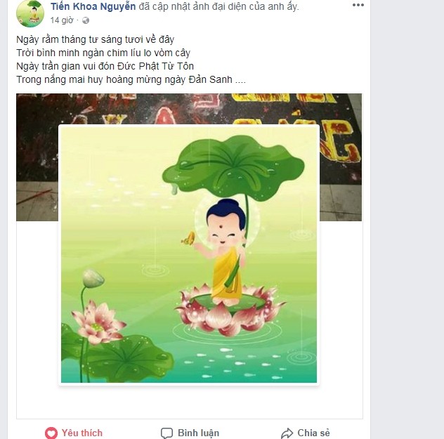 Phật đản, cư dân mạng đổi avatar, thay hình bìa ảnh 3 1fb.jpg