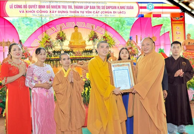 Thành lập BTS H.Như Xuân, bổ nhiệm trụ trì chùa Di Lặc ảnh 4 thanhhoa11.jpg