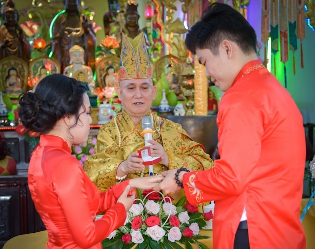 Đôi Phật tử làm lễ Hằng thuận tại chùa Phú Hòa ảnh 2 DSC_6226.jpg