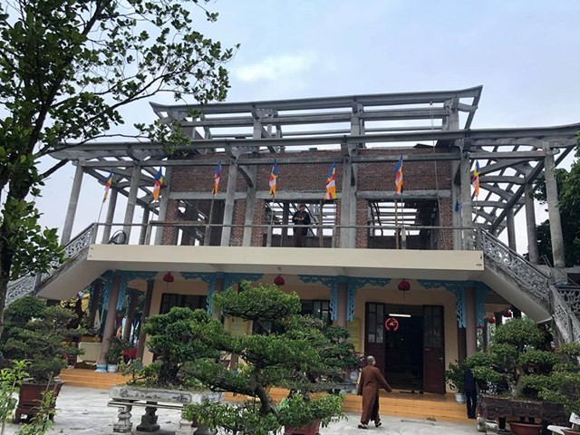 Hải Dương: Chùa Mục Sơn làm lễ cất nóc chánh điện ảnh 3 hduong 3.jpg