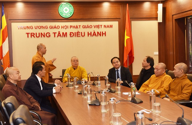 Trưởng ban Tôn giáo Chính phủ chúc Tết GHPGVN ảnh 3 DSC_8576.jpg