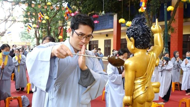 Lễ Tắm Phật tại chùa Bằng tuân thủ giãn cách ảnh 3 chuaBang 4.jpg