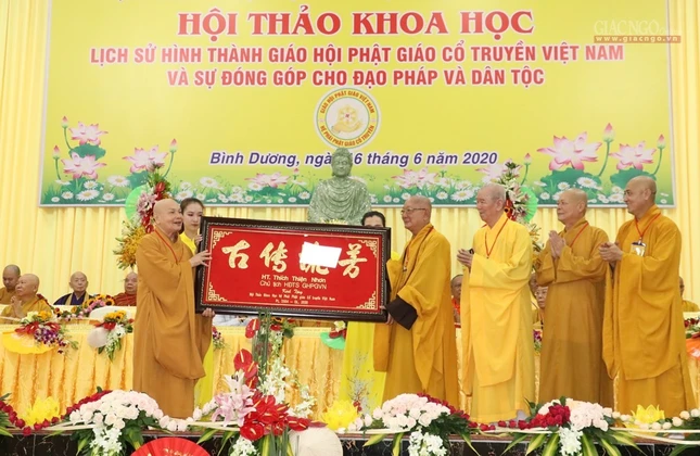 Khai mạc Hội thảo khoa học về Phật giáo Cổ truyền VN ảnh 7 H5.jpg