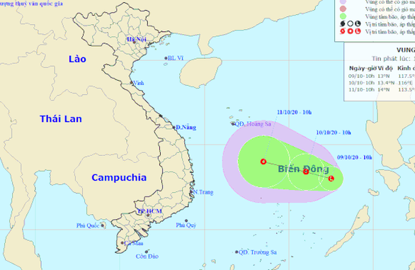 Hình thành vùng áp thấp mới hướng vào miền Trung ảnh 1 apthap.png