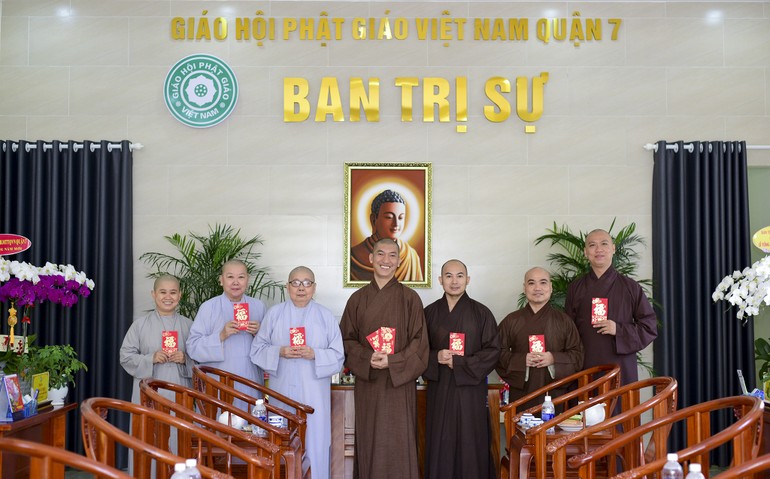 Thường trực Ban Trị sự Phật giáo Q.7 họp mặt đầu năm