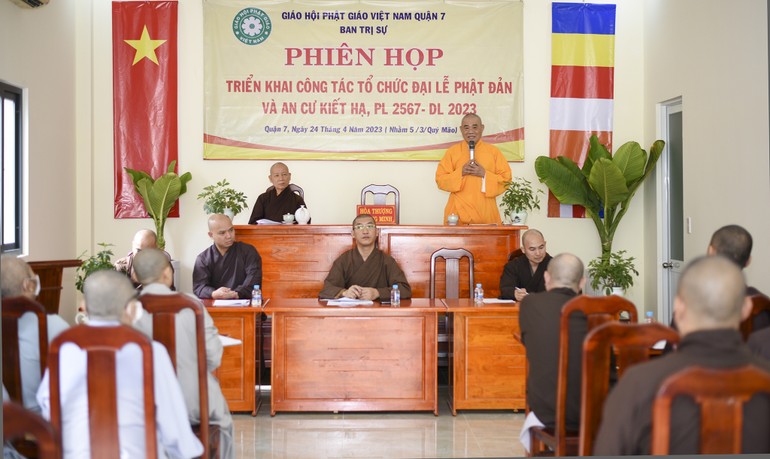 Phiên họp mở rộng của Ban Trị sự Phật giáo Q.7 tại Long Hoa cổ tự 