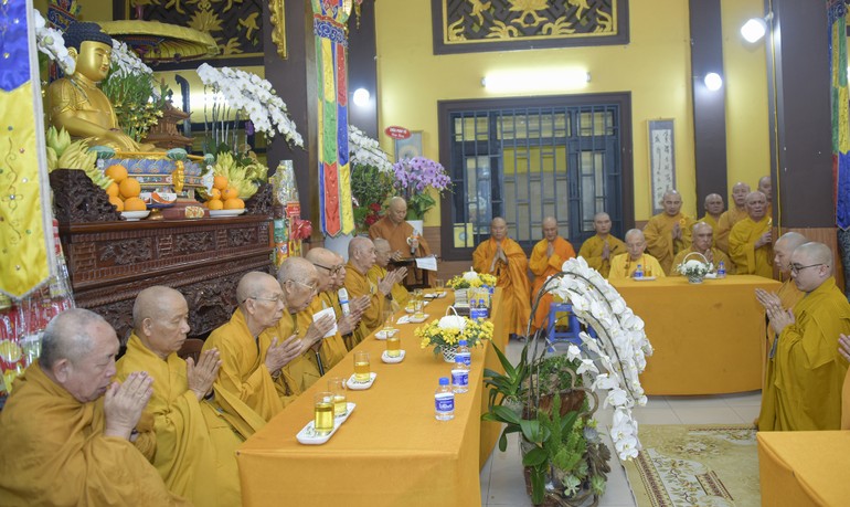 Lễ tạ pháp an cư của Ban Trị sự Phật giáo Q.4 tại chùa Long Bửu 