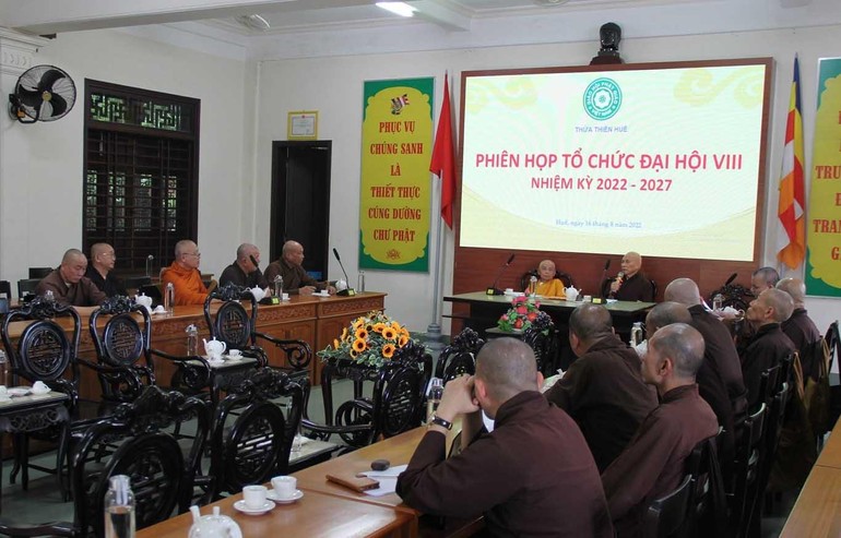 Phiên họp của Ban Thường trực Ban Trị sự GHPGVN tỉnh Thừa Thiên Huế đón nhận Nghị quyết số 20/NQ-HĐCM của Ban Thường trực Hội đồng Chứng minh GHPGVN