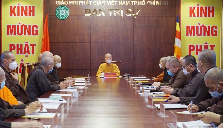 Ban Thường trực Ban Trị sự GHPGVN TP.HCM đã họp, thảo luận hoạt động Phật sự, chuẩn bị tổ chức Đại lễ Phật đản 