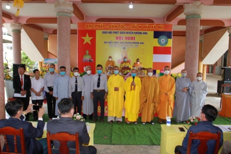 Tân Ban Trị sự Phật giáo huyện Krông Ana ra mắt tại hội nghị